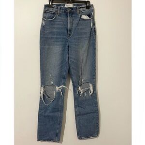 Abercrombie and Fitch The 90’s Straight Ultra High Rise Curve Love 28 6L 6 Long